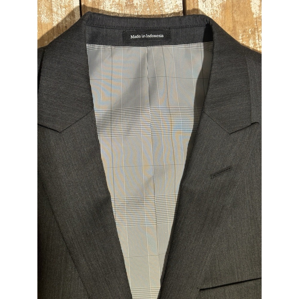 Egara Slim Fit Charcoal Gray Super 120s 42S 36W Jacket Blazer Sport Coat - Picture 3 of 9
